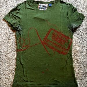 L.A.M.B. Olive Green Graphic Logo Tee